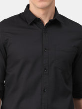 Load image into Gallery viewer, Black Oxford Solid Shirt Shirt www.epysode.in