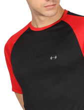 Load image into Gallery viewer, Black Raglan Sports T-Shirt T-Shirt www.epysode.in