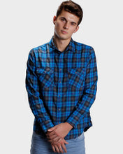 Load image into Gallery viewer, Blue Flannel Checks Shirt Shirt www.epysode.in