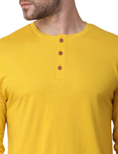 Load image into Gallery viewer, Henley Mustard Yellow T-shirt t-shirt www.epysode.in