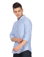 Load image into Gallery viewer, Light Blue Solid Shirt Shirt www.epysode.in