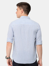 Load image into Gallery viewer, Light Blue Striped Shirt Shirt www.epysode.in