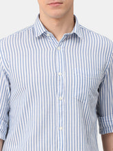 Load image into Gallery viewer, Light Blue Striped Shirt Shirt www.epysode.in
