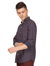 Load image into Gallery viewer, Navy Geometric Print Shirt Shirt www.epysode.in