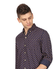 Load image into Gallery viewer, Navy Geometric Print Shirt Shirt www.epysode.in