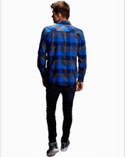 Load image into Gallery viewer, Navy Twill Checks Shirt Shirt www.epysode.in