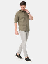 Load image into Gallery viewer, Olive Green Solid Shirt Shirt www.epysode.in