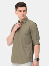 Load image into Gallery viewer, Olive Green Solid Shirt Shirt www.epysode.in