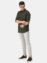 Load image into Gallery viewer, Olive Poplin Solid Shirt Shirt www.epysode.in