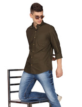 Load image into Gallery viewer, Olive Solid Shirt Shirt www.epysode.in