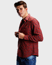 Load image into Gallery viewer, Red Cotton Twill Checks Shirt Shirt www.epysode.in