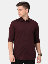 Load image into Gallery viewer, Solid Maroon Cotton Shirt Shirt www.epysode.in