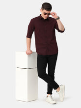 Load image into Gallery viewer, Solid Maroon Cotton Shirt Shirt www.epysode.in