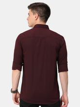 Load image into Gallery viewer, Solid Maroon Cotton Shirt Shirt www.epysode.in