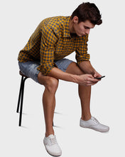 Load image into Gallery viewer, Yellow Cotton Twill Checks Shirt Shirt www.epysode.in