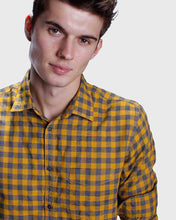 Load image into Gallery viewer, Yellow Cotton Twill Checks Shirt Shirt www.epysode.in