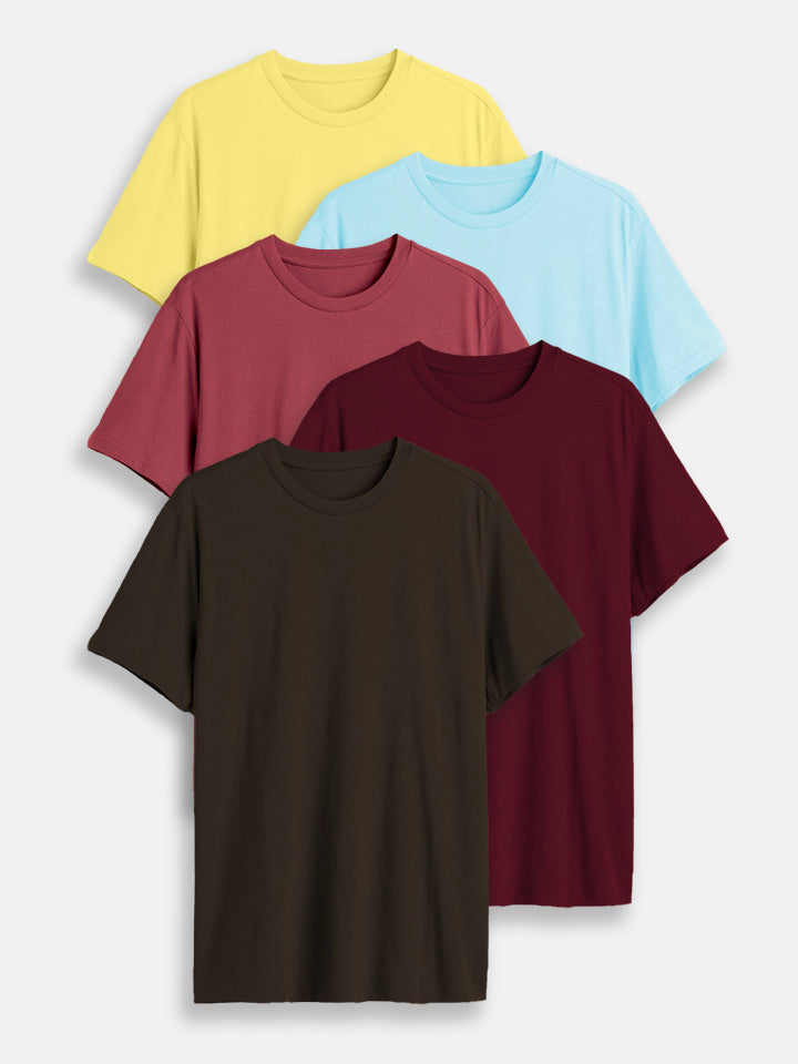 Pack of 5 Slim Fit T-Shirts