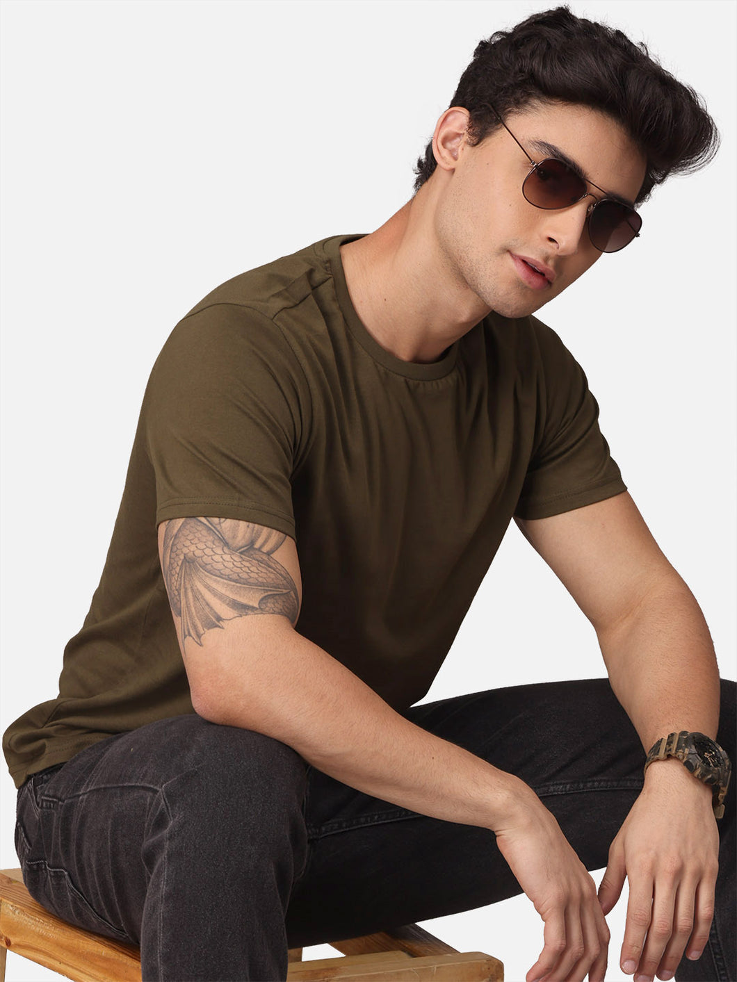 Olive Basic Tee