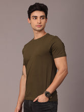 Load image into Gallery viewer, Buy Pack Of 3 Slim Fit Cotton T-shirts - Maroon Lilac and Olive Green Tshirt
