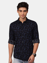 Load image into Gallery viewer, Navy Abstract Viscose Shirt
