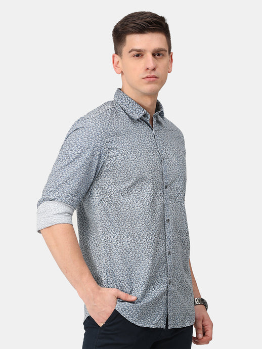 Abstract Print Blue Shirt Shirt www.epysode.in 