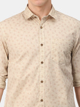 Load image into Gallery viewer, Beige Floral Print Shirt Shirt www.epysode.in 
