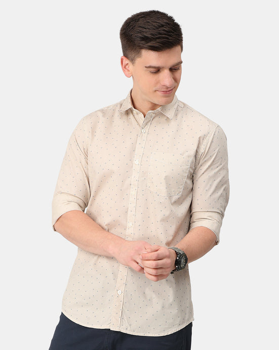 Beige Printed Shirt Shirt www.epysode.in 