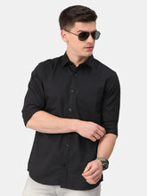 Load image into Gallery viewer, Black Oxford Solid Shirt Shirt www.epysode.in 

