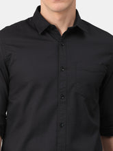 Load image into Gallery viewer, Black Oxford Solid Shirt Shirt www.epysode.in 
