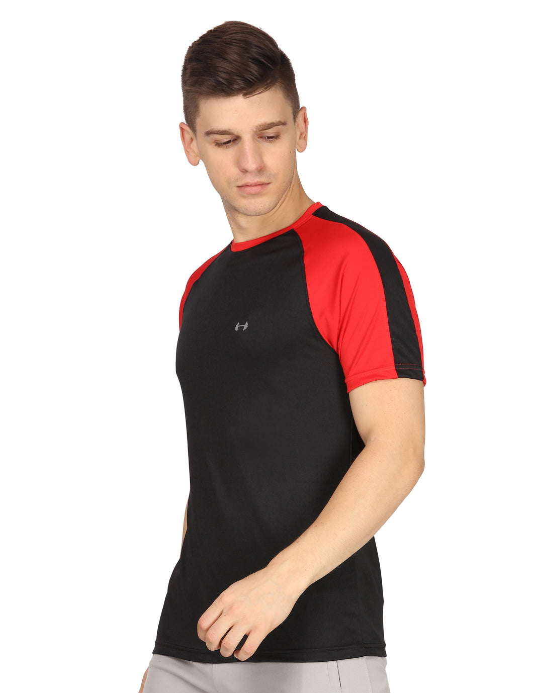 Black Raglan Sports T-Shirt T-Shirt www.epysode.in 