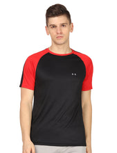 Load image into Gallery viewer, Black Raglan Sports T-Shirt T-Shirt www.epysode.in 
