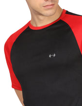 Load image into Gallery viewer, Black Raglan Sports T-Shirt T-Shirt www.epysode.in 
