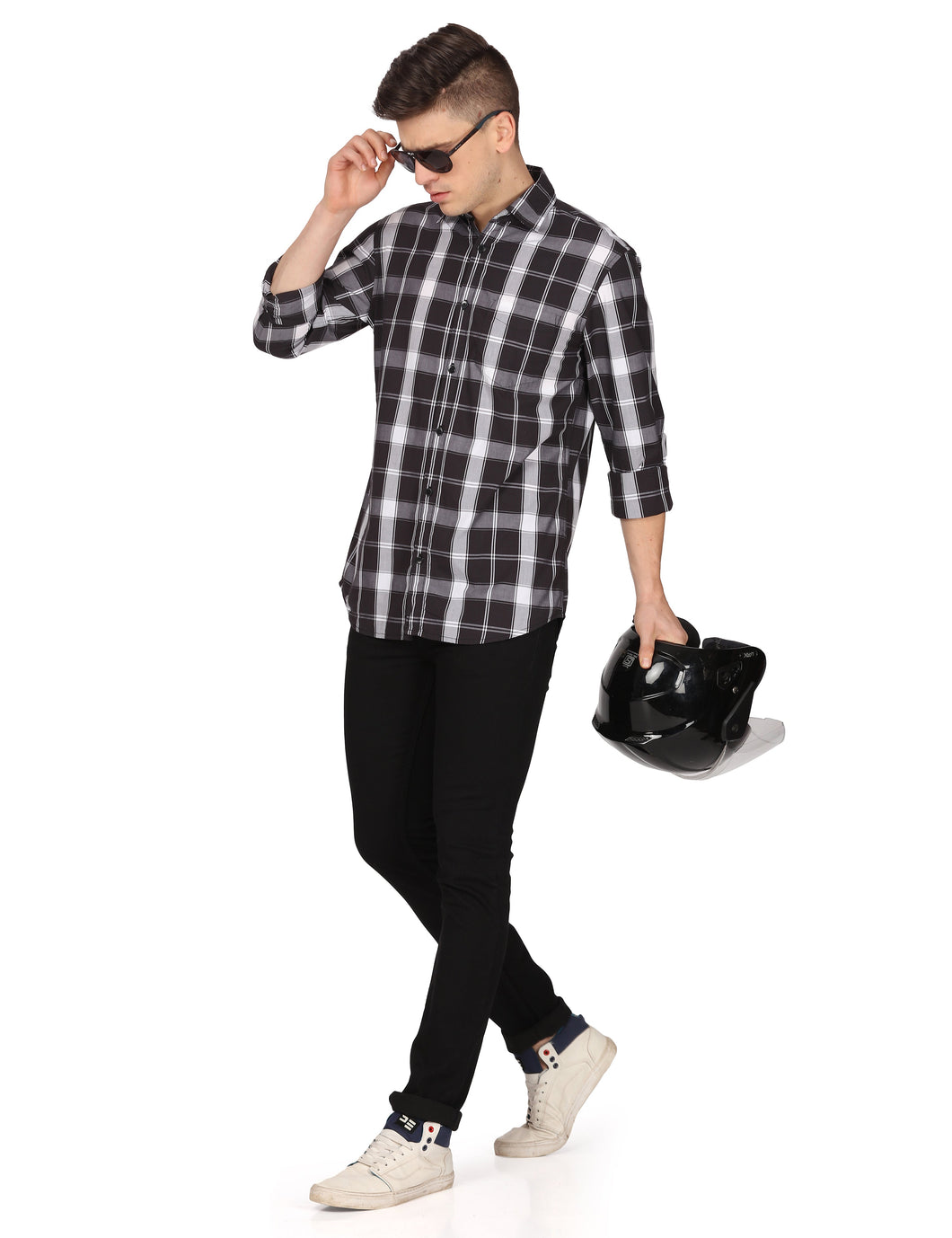 Black & White Checks Shirt Shirt www.epysode.in 