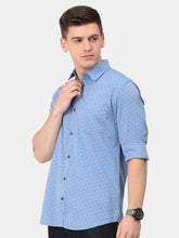 Load image into Gallery viewer, Blue Cotton Printed Shirt Shirt www.epysode.in 
