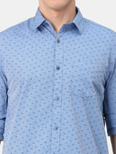 Load image into Gallery viewer, Blue Cotton Printed Shirt Shirt www.epysode.in 
