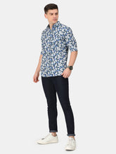 Load image into Gallery viewer, Blue Floral Print Shirt Shirt www.epysode.in 
