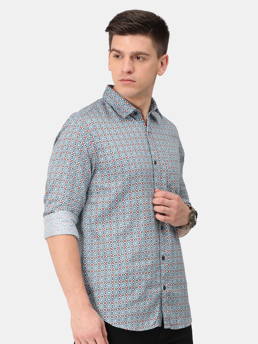 Blue Printed Shirt Shirt www.epysode.in 