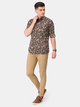 Load image into Gallery viewer, Dark Grey Floral Print Shirt Shirt www.epysode.in 
