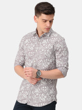 Load image into Gallery viewer, Grey Floral Print Shirt Shirt www.epysode.in 
