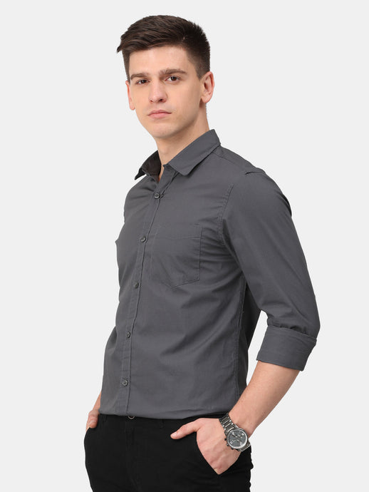 Grey Solid Shirt Shirt www.epysode.in 