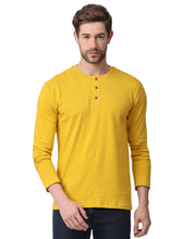 Load image into Gallery viewer, Henley Mustard Yellow T-shirt t-shirt www.epysode.in 
