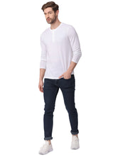 Load image into Gallery viewer, Henley White T-shirt t-shirt www.epysode.in 
