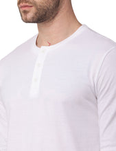 Load image into Gallery viewer, Henley White T-shirt t-shirt www.epysode.in 

