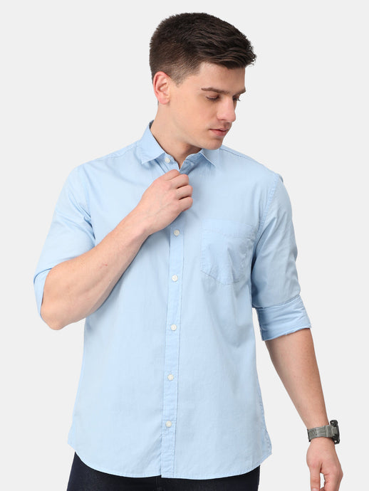 Light Blue Solid Shirt Shirt www.epysode.in 