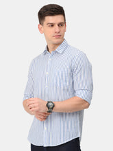 Load image into Gallery viewer, Light Blue Striped Shirt Shirt www.epysode.in 
