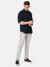 Load image into Gallery viewer, Navy Cotton Solid Shirt Shirt www.epysode.in 
