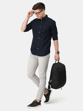 Load image into Gallery viewer, Navy Cotton Solid Shirt Shirt www.epysode.in 
