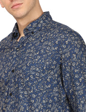 Load image into Gallery viewer, Navy Floral Print Shirt Shirt www.epysode.in 
