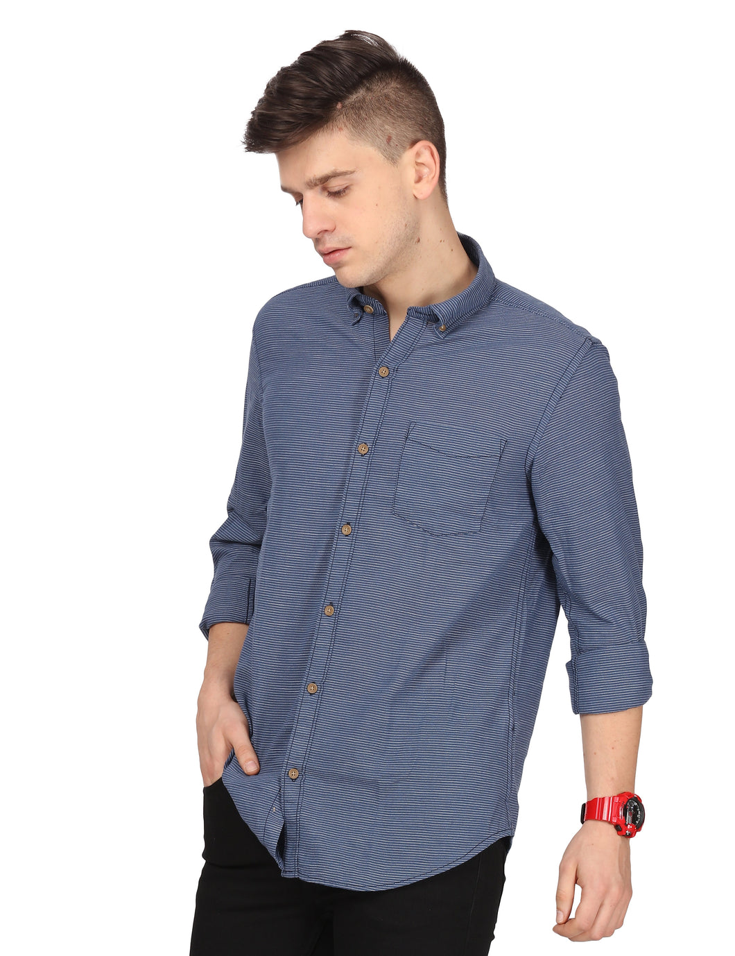 Navy Stripes Shirt Shirt www.epysode.in 