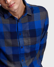 Load image into Gallery viewer, Navy Twill Checks Shirt Shirt www.epysode.in 
